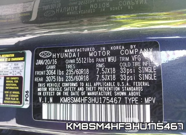KM8SM4HF3HU175467 фото 10