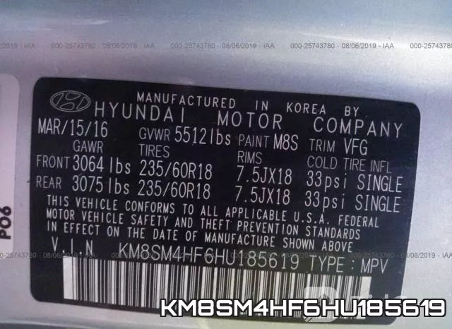 KM8SM4HF6HU185619 фото 10