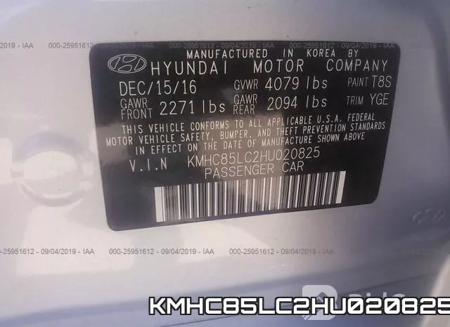 KMHC85LC2HU020825 фото 10