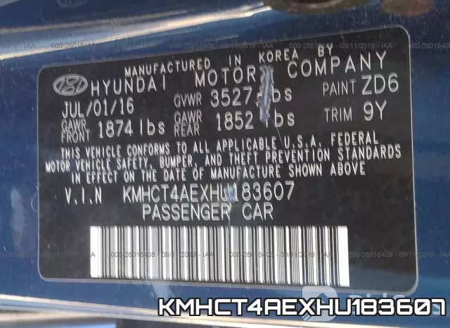 KMHCT4AEXHU183607 фото 10