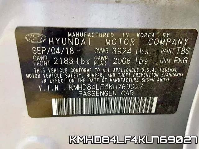 KMHD84LF4KU769027 фото 2