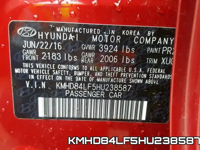 KMHD84LF5HU238587 фото 2