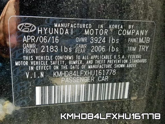 KMHD84LFXHU161778 фото 2
