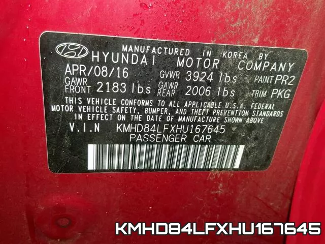 KMHD84LFXHU167645 фото 2