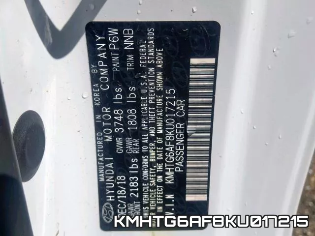 KMHTG6AF8KU017215 фото 2