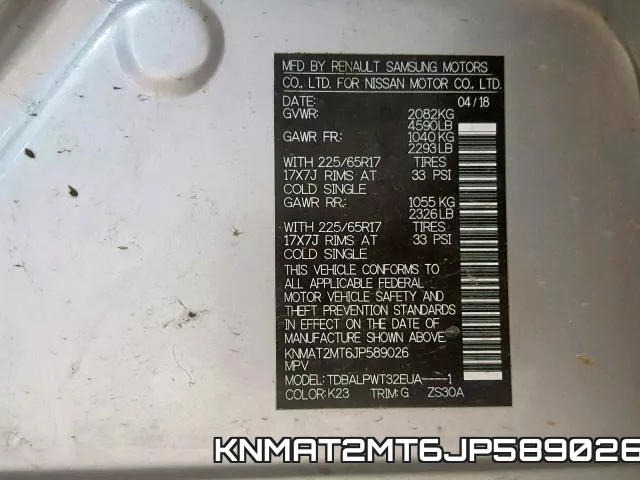 KNMAT2MT6JP589026 фото 2