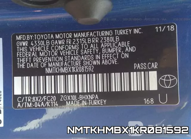 NMTKHMBX1KR081592 фото 10