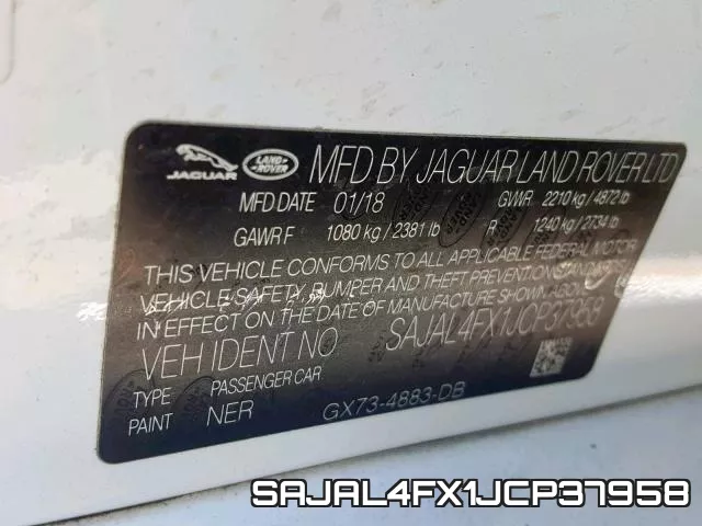 SAJAL4FX1JCP37958 фото 2