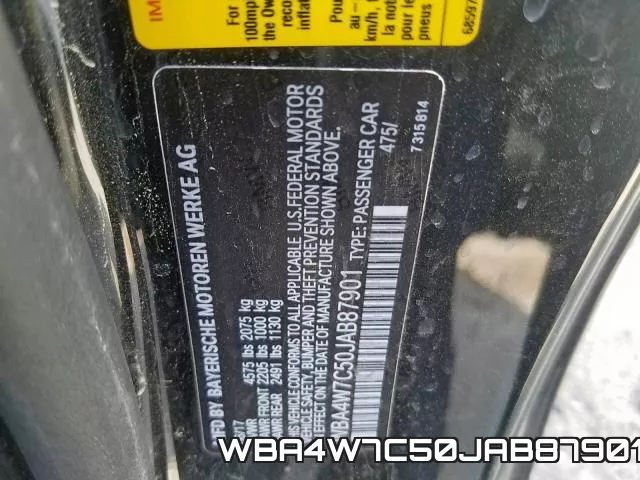 WBA4W7C50JAB87901 фото 2