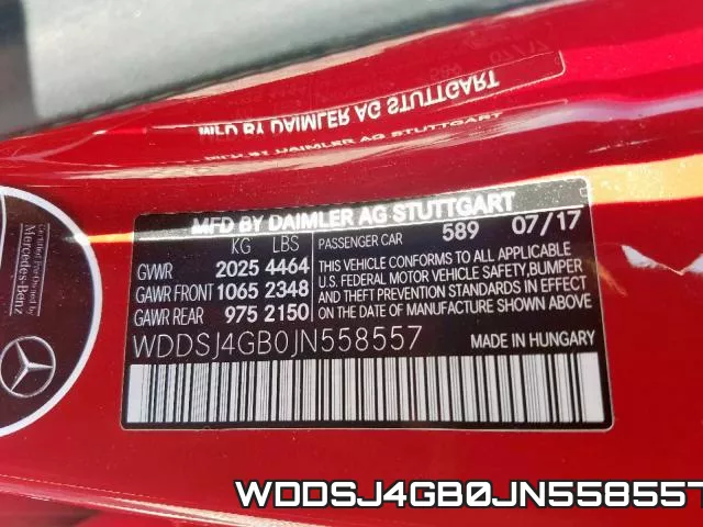 WDDSJ4GB0JN558557 фото 2