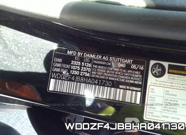 WDDZF4JB8HA041730 фото 10