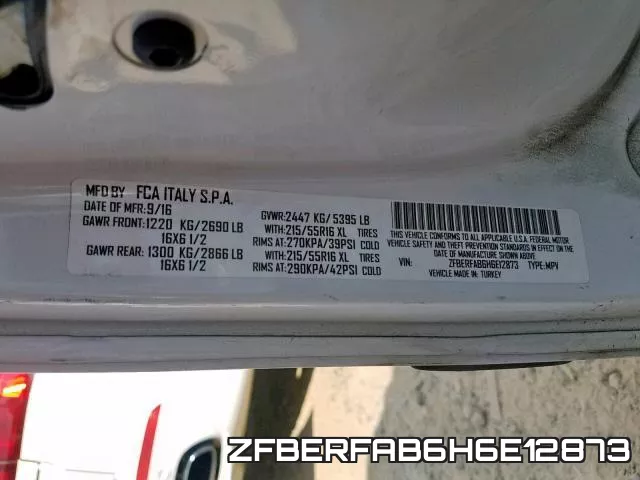 ZFBERFAB6H6E12873 фото 2