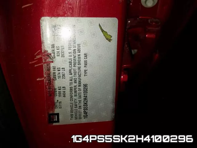 1G4PS5SK2H4100296 фото 2