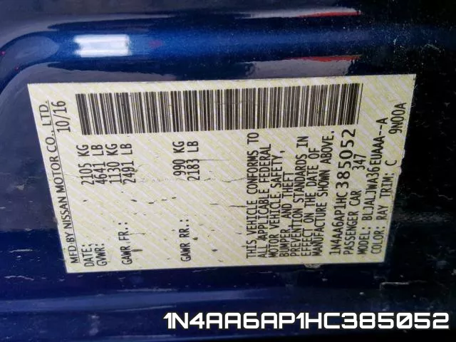 1N4AA6AP1HC385052 фото 2