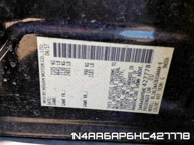 1N4AA6AP6HC427778 фото 2
