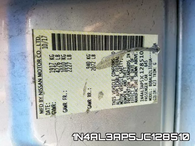 1N4AL3AP5JC128510 фото 2