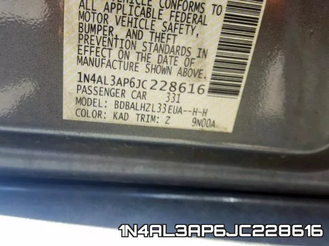 1N4AL3AP6JC228616 фото 2