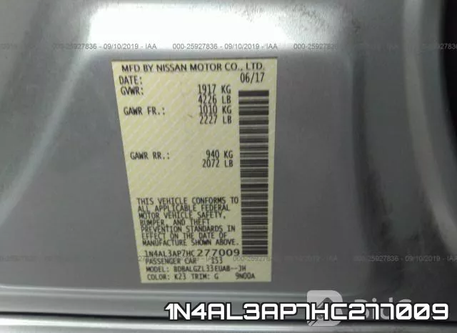 1N4AL3AP7HC277009 фото 10