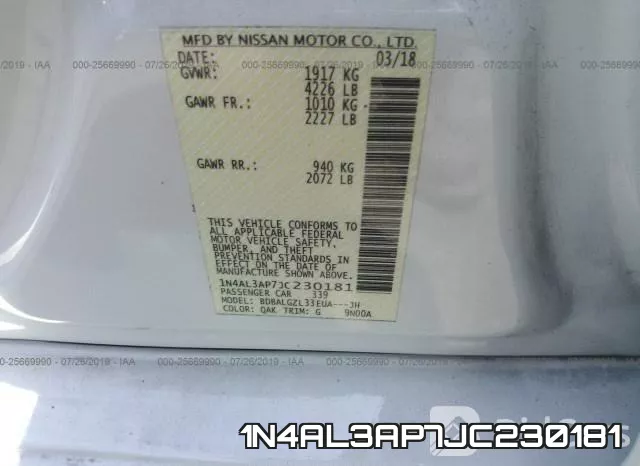1N4AL3AP7JC230181 фото 10