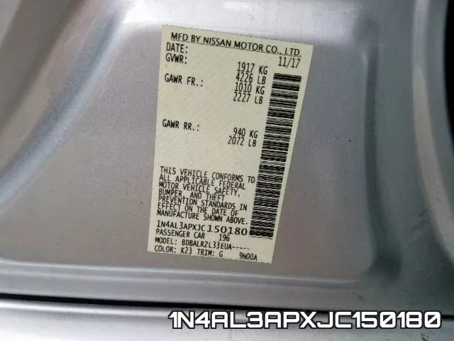 1N4AL3APXJC150180 фото 2
