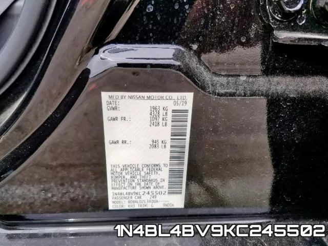 1N4BL4BV9KC245502 фото 2