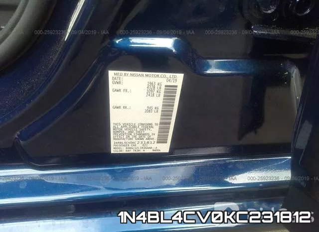 1N4BL4CV0KC231812 фото 10