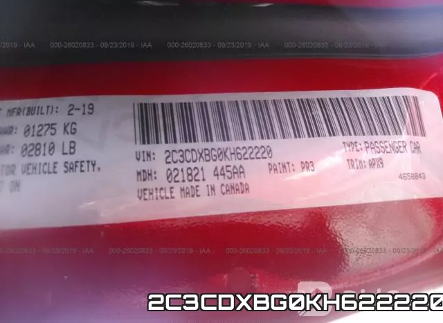 2C3CDXBG0KH622220 фото 10