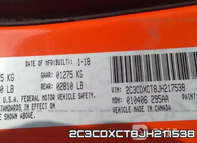 2C3CDXCT8JH217538 фото 10