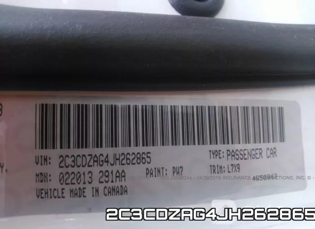 2C3CDZAG4JH262865 фото 10