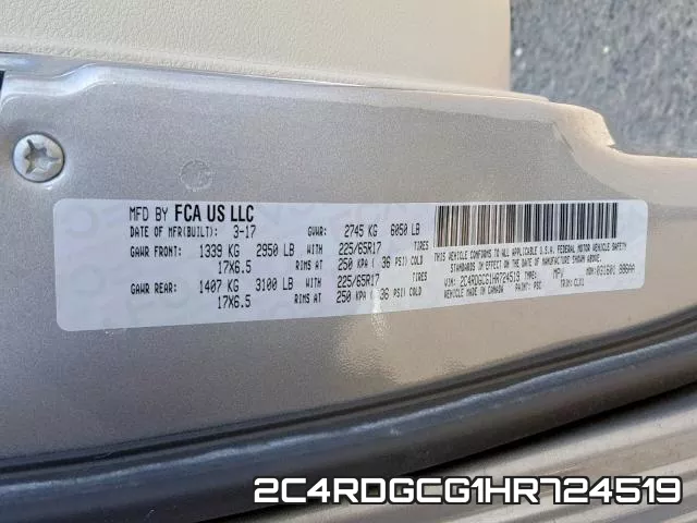 2C4RDGCG1HR724519 фото 2