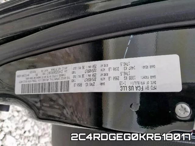 2C4RDGEG0KR618017 фото 2