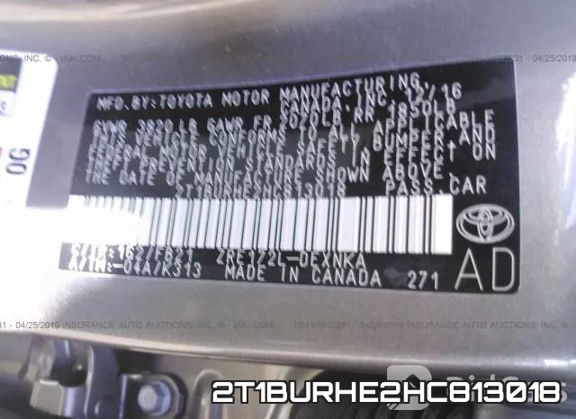 2T1BURHE2HC813018 фото 10