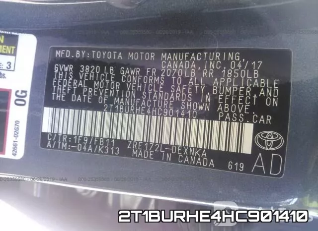2T1BURHE4HC901410 фото 10