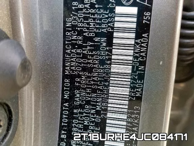2T1BURHE4JC084171 фото 2
