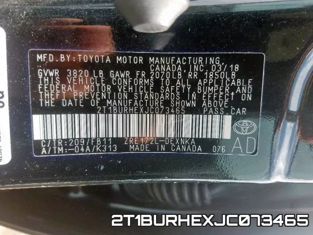 2T1BURHEXJC073465 фото 2