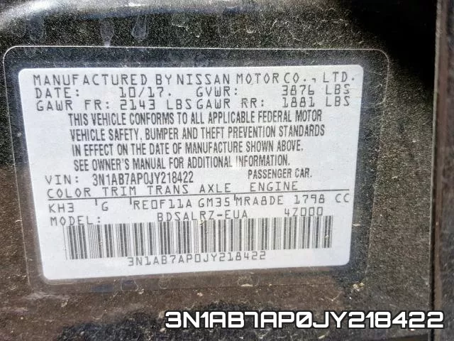 3N1AB7AP0JY218422 фото 2