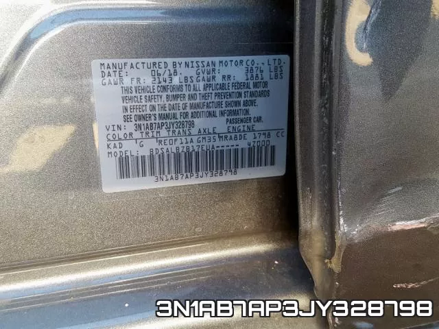 3N1AB7AP3JY328798 фото 2