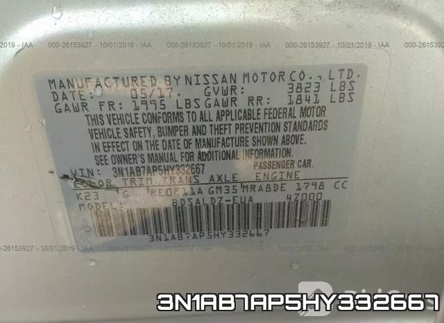 3N1AB7AP5HY332667 фото 10