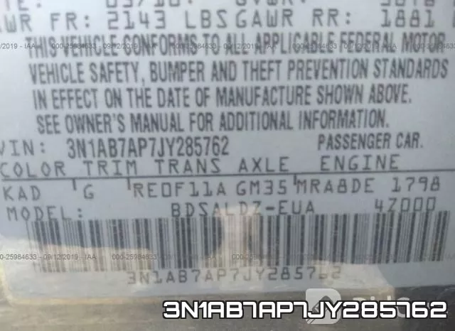 3N1AB7AP7JY285762 фото 10