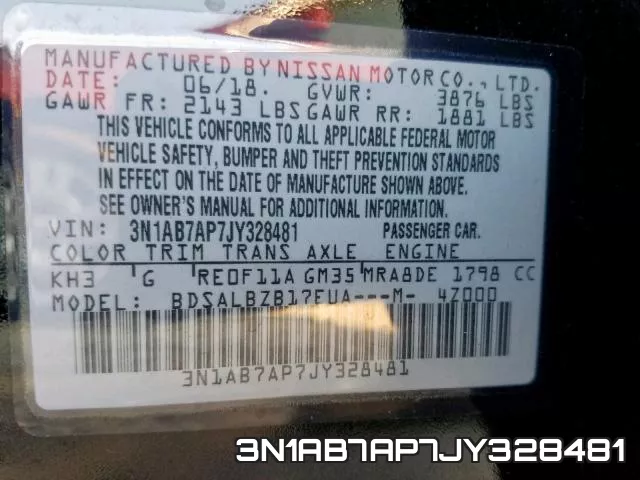 3N1AB7AP7JY328481 фото 2