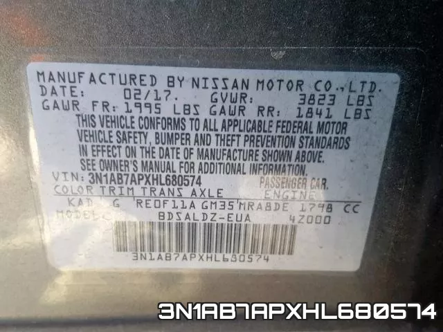 3N1AB7APXHL680574 фото 2