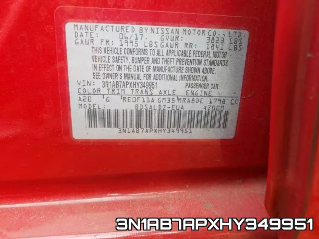 3N1AB7APXHY349951 фото 2