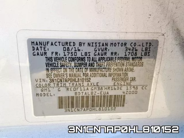3N1CN7AP0HL810152 фото 2