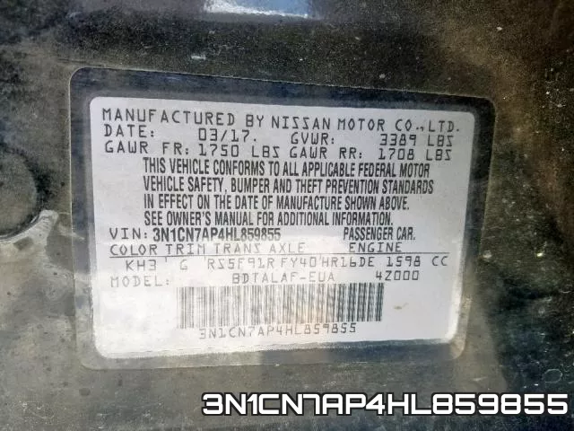 3N1CN7AP4HL859855 фото 2