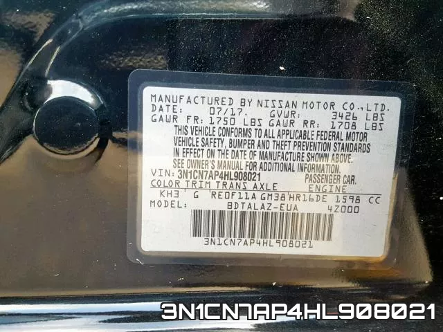 3N1CN7AP4HL908021 фото 2