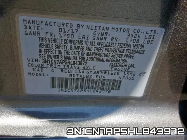 3N1CN7AP5HL843972 фото 2