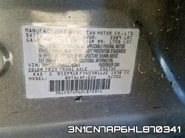3N1CN7AP6HL870341 фото 2