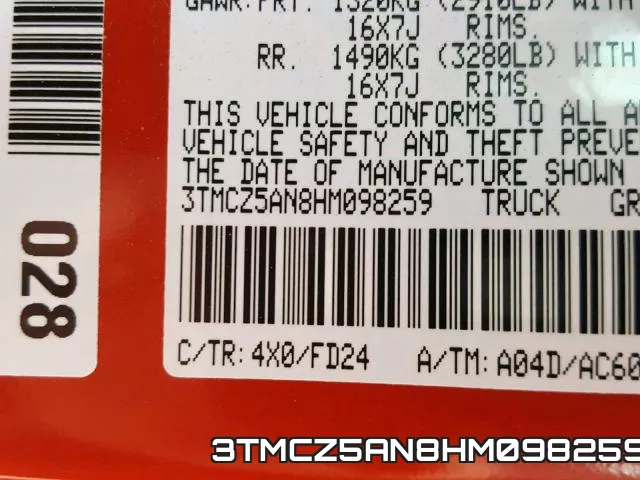 3TMCZ5AN8HM098259 фото 2