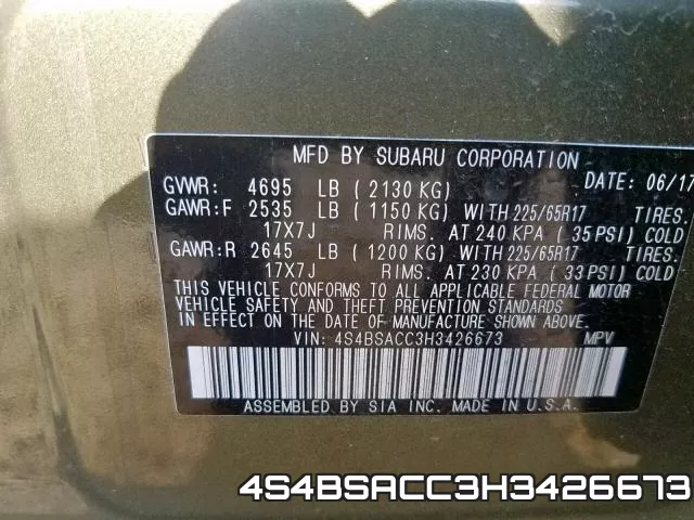 4S4BSACC3H3426673 фото 2