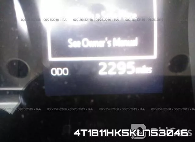 4T1B11HK5KU753046 фото 8